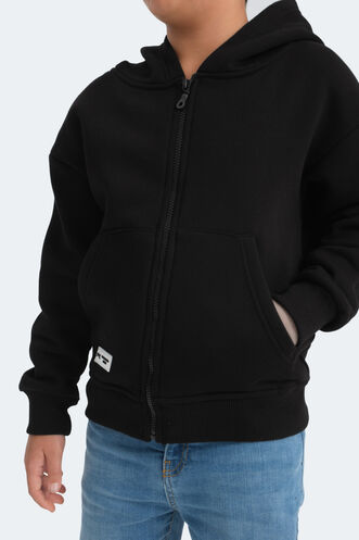 Slazenger LEKAN Unisex Çocuk Sweatshirt Siyah - Thumbnail