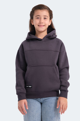 Slazenger LENE Unisex Çocuk Sweatshirt Koyu Gri - Thumbnail