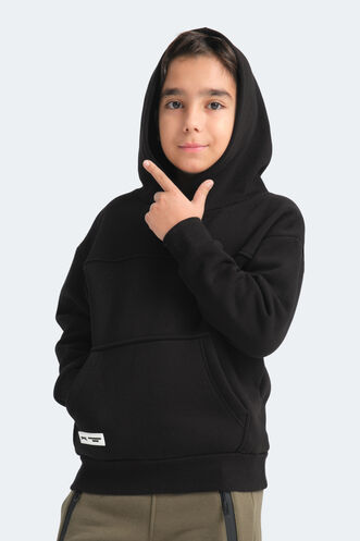 Slazenger LENE Unisex Çocuk Sweatshirt Siyah - Thumbnail