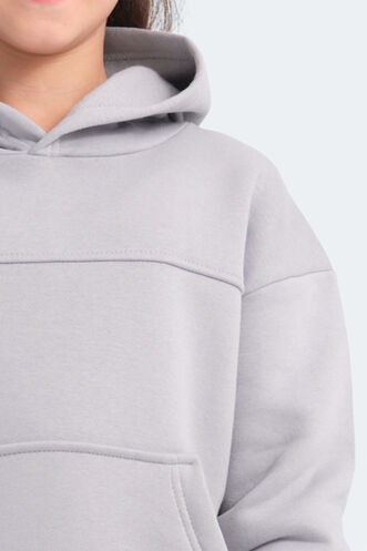 Slazenger LENE Unisex Çocuk Sweatshirt Taş Gri - Thumbnail