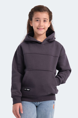 Slazenger - Slazenger LENE Unisex Kids Sweatshirt Dark Grey