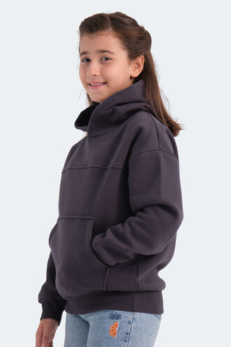 Slazenger LENE Unisex Kids Sweatshirt Dark Grey - Thumbnail