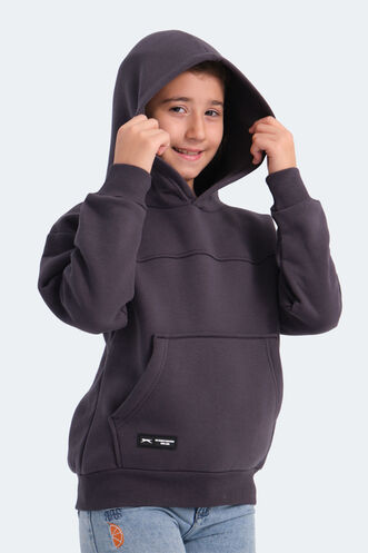 Slazenger LENE Unisex Kids Sweatshirt Dark Grey - Thumbnail