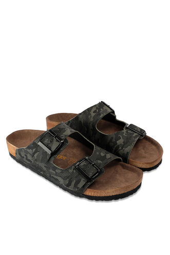 Slazenger LENS Men's Slippers Khaki Camouflage - Thumbnail