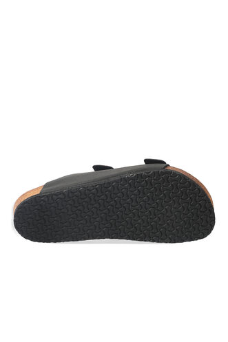 Slazenger LENS Unisex Slippers Black Nubuck - Thumbnail