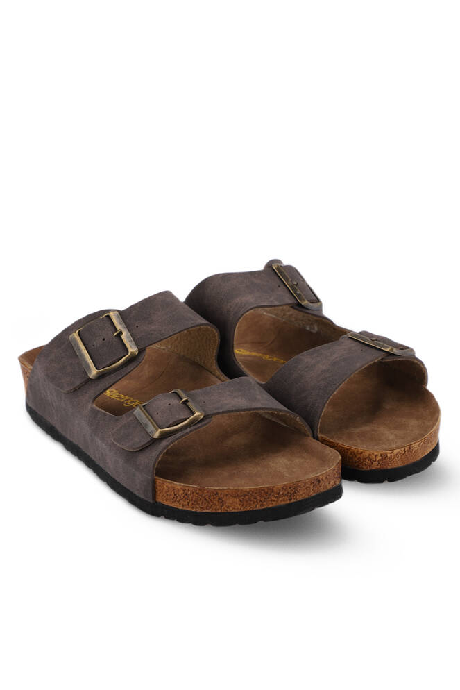 Slazenger LENS Unisex Slippers Brown Nubuck