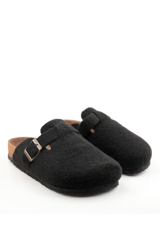 Slazenger LEO Felt Women's Slippers Black - Thumbnail