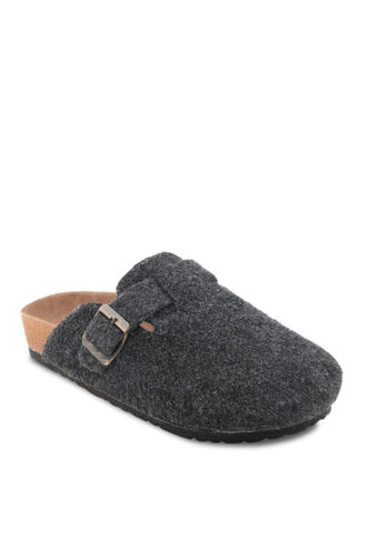 Slazenger LEO Felt Women's Slippers Dark Gray - Thumbnail