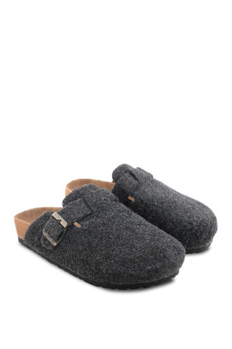 Slazenger LEO Felt Women's Slippers Dark Gray - Thumbnail