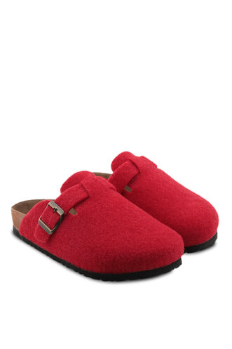 Slazenger LEO Felt Women's Slippers Red - Thumbnail