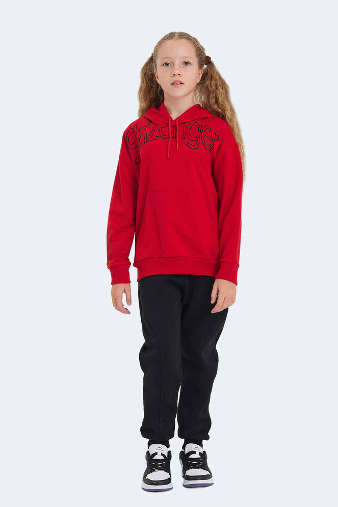 Slazenger LETTO Unisex Çocuk Sweatshirt Kırmızı