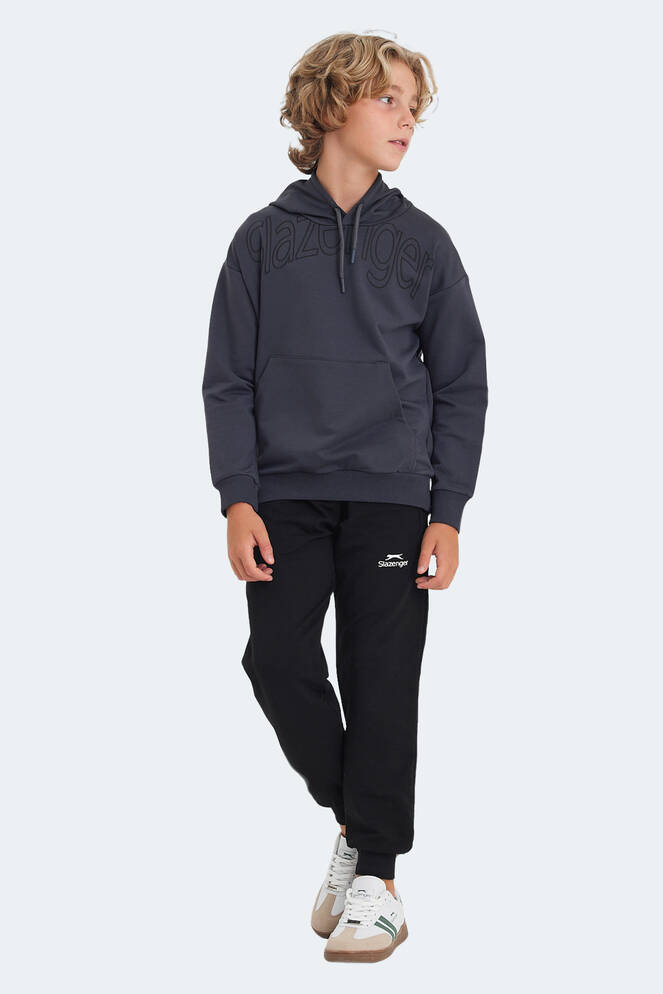 Slazenger LETTO Unisex Çocuk Sweatshirt Koyu Gri