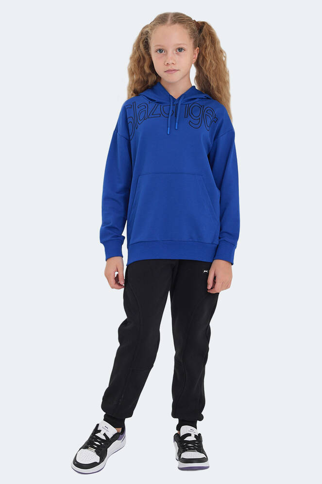 Slazenger LETTO Unisex Çocuk Sweatshirt Saks Mavi