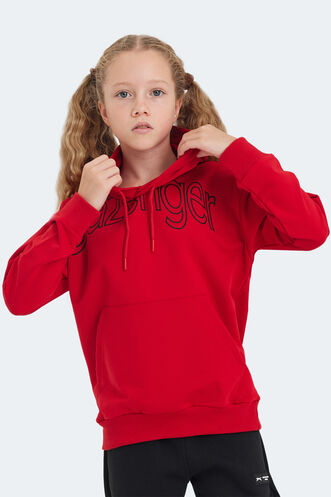 Slazenger LETTO Unisex Kids Sweatshirt Red - Thumbnail