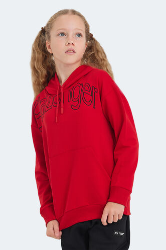 Slazenger LETTO Unisex Kids Sweatshirt Red - Thumbnail