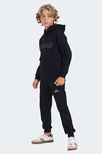 Slazenger LEXUS Unisex Kids Sweatshirt Black - Thumbnail