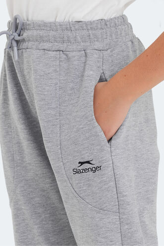 Slazenger LINE Unisex Çocuk Eşofman Altı Taş Gri - Thumbnail