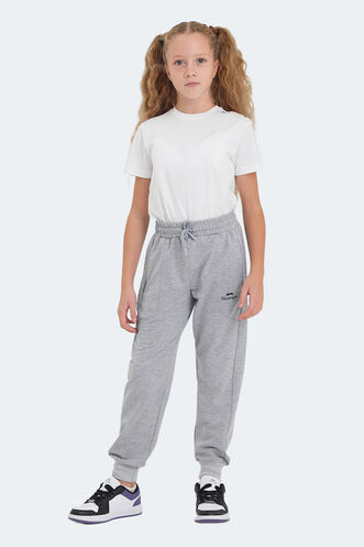 Slazenger LINE Unisex Kids Sweatpants Stone Gray - Thumbnail