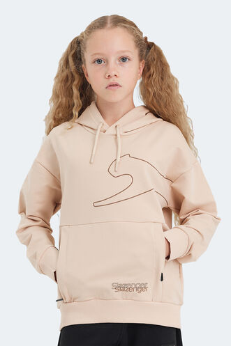 Slazenger LINK Unisex Çocuk Sweatshirt Camel - Thumbnail