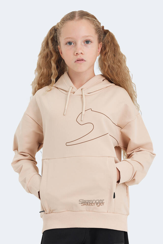 Slazenger LINK Unisex Çocuk Sweatshirt Camel