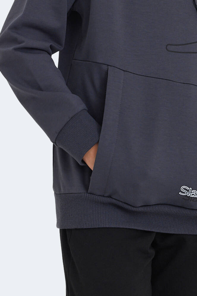 Slazenger LINK Unisex Çocuk Sweatshirt Koyu Gri