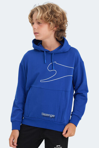 Slazenger - Slazenger LINK Unisex Çocuk Sweatshirt Saks Mavi