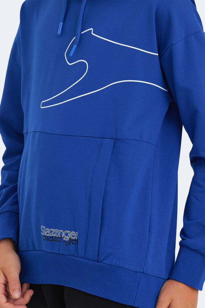 Slazenger LINK Unisex Çocuk Sweatshirt Saks Mavi