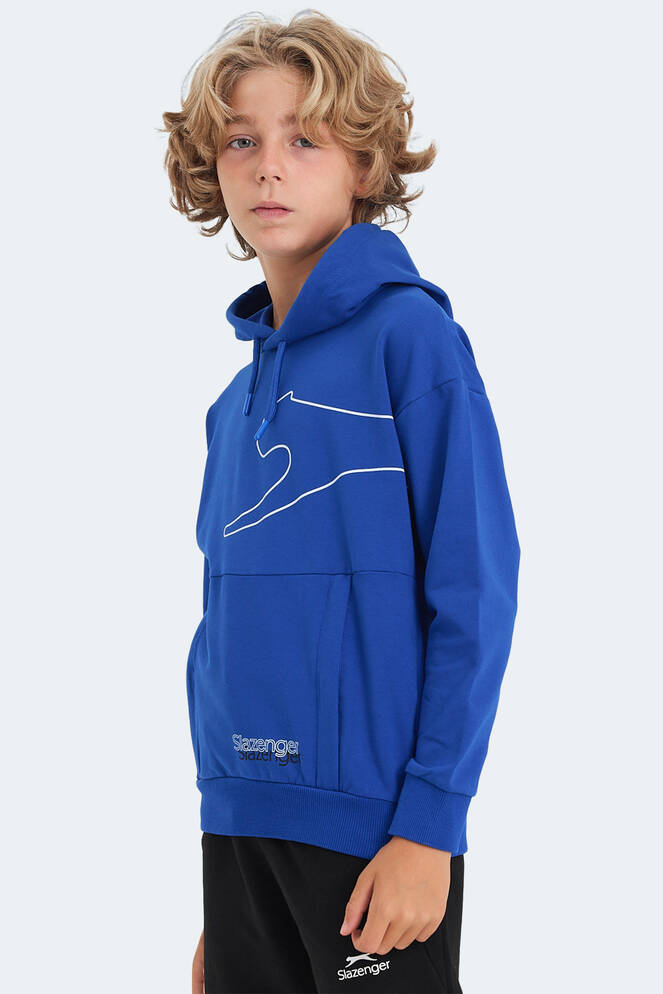 Slazenger LINK Unisex Çocuk Sweatshirt Saks Mavi