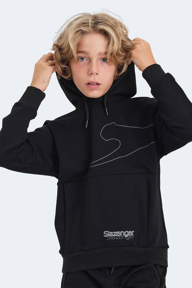 Slazenger LINK Unisex Çocuk Sweatshirt Siyah