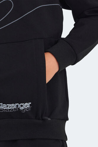 Slazenger LINK Unisex Çocuk Sweatshirt Siyah - Thumbnail