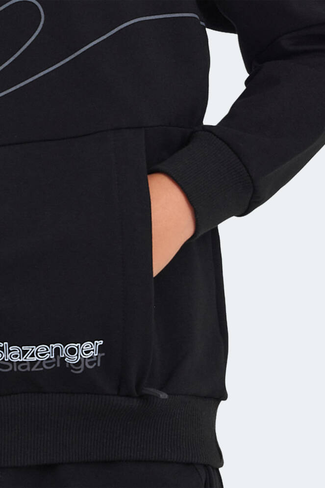 Slazenger LINK Unisex Çocuk Sweatshirt Siyah