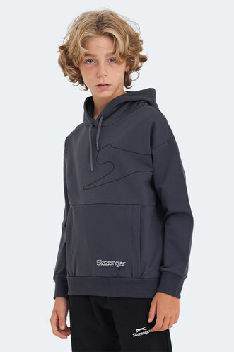 Slazenger - Slazenger LINK Unisex Kids Sweatshirt Dark Grey