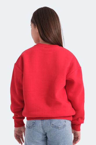 Slazenger LOGAN Girls' Sweatshirt Red - Thumbnail