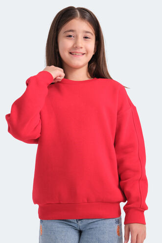 Slazenger LOGAN Girls' Sweatshirt Red - Thumbnail