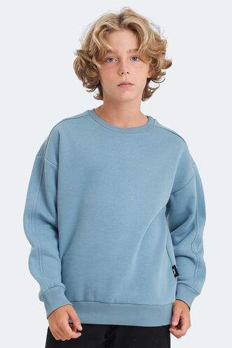 Slazenger - Slazenger LOGAN Unisex Çocuk Sweatshirt Mavi