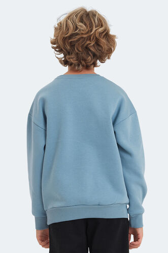 Slazenger LOGAN Unisex Kids Sweatshirt Blue - Thumbnail