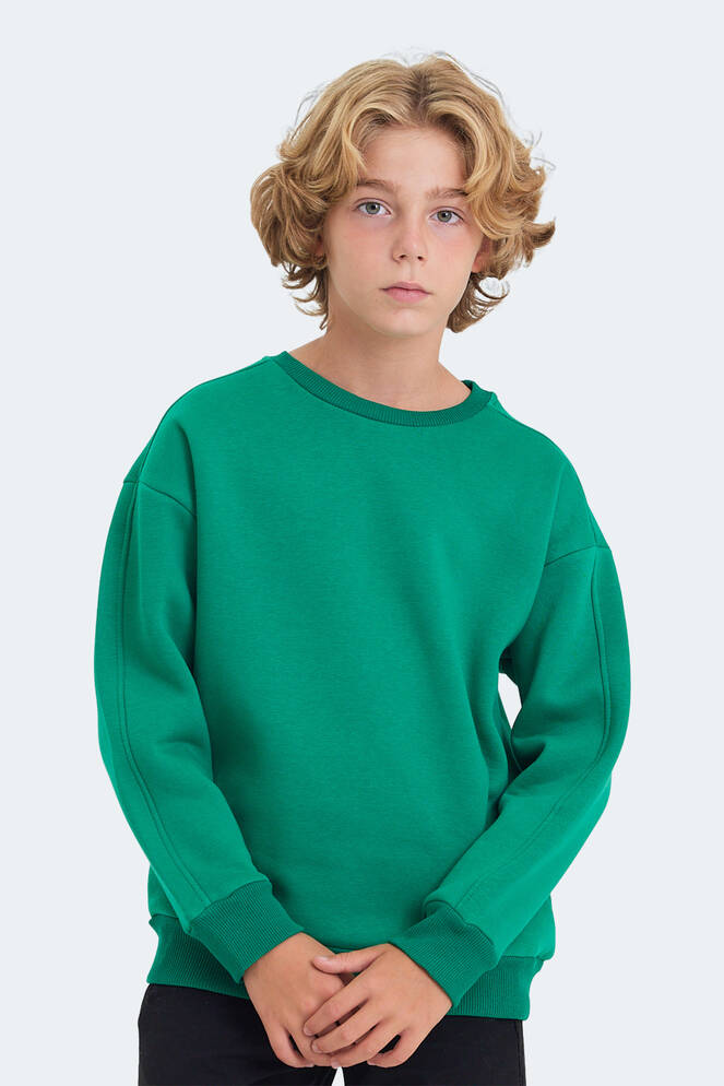 Slazenger LOGAN Unisex Kids Sweatshirt Green