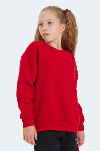 Slazenger LONE Girls' Sweatshirt Red - Thumbnail