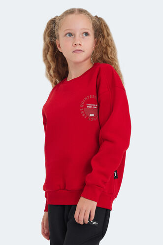 Slazenger LONE Girls' Sweatshirt Red - Thumbnail