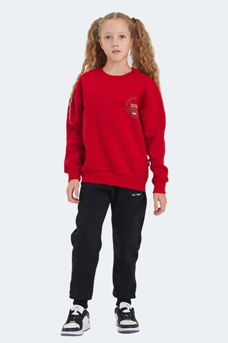 Slazenger LONE Girls' Sweatshirt Red - Thumbnail