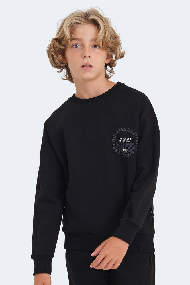 Slazenger LONE Unisex Kids Sweatshirt Black