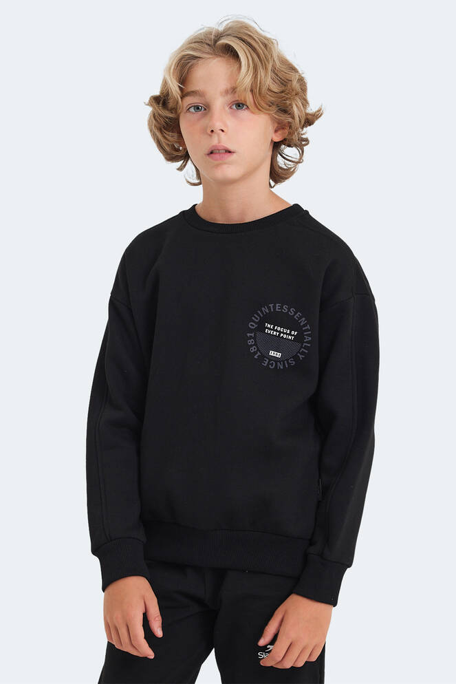 Slazenger LONE Unisex Kids Sweatshirt Black