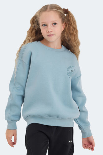 Slazenger LONE Unisex Kids Sweatshirt Blue - Thumbnail