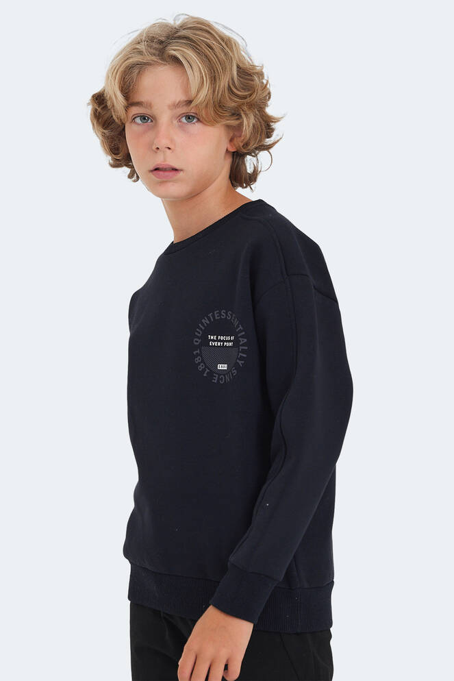 Slazenger LONE Unisex Çocuk Sweatshirt Lacivert