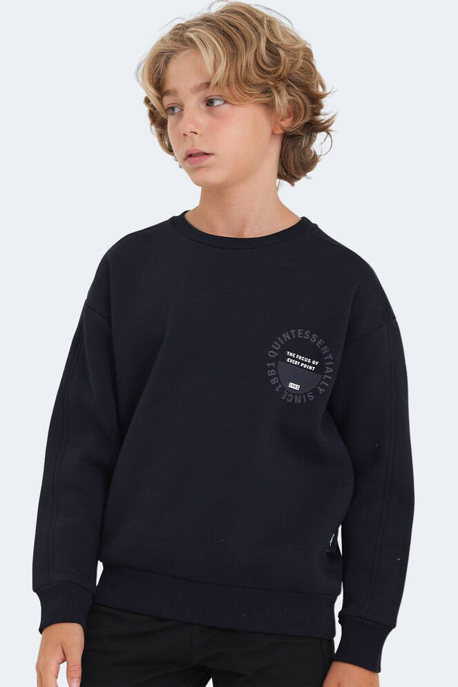 Slazenger LONE Unisex Çocuk Sweatshirt Lacivert