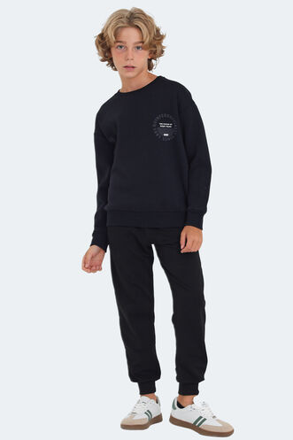 Slazenger LONE Unisex Çocuk Sweatshirt Lacivert - Thumbnail