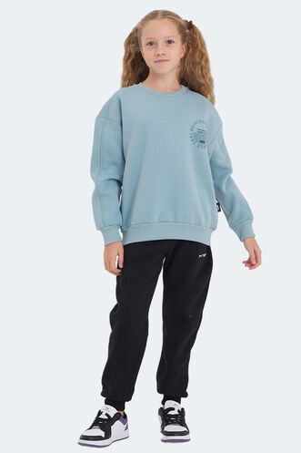 Slazenger LONE Unisex Çocuk Sweatshirt Mavi - Thumbnail