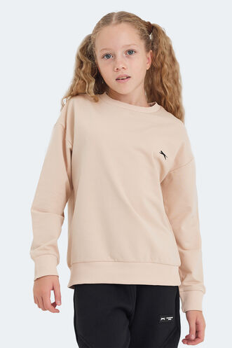 Slazenger LUPPA Unisex Çocuk Sweatshirt Camel - Thumbnail