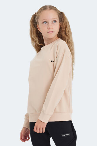 Slazenger LUPPA Unisex Çocuk Sweatshirt Camel - Thumbnail