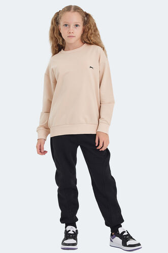 Slazenger LUPPA Unisex Çocuk Sweatshirt Camel - Thumbnail